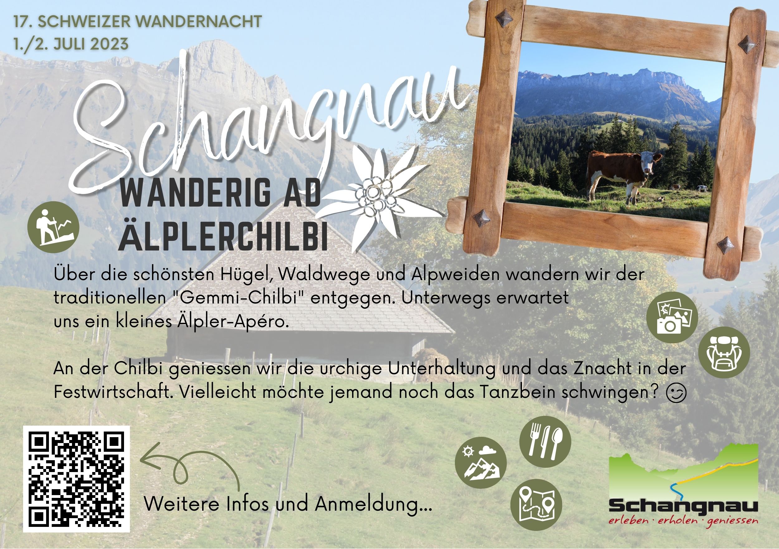 Wandernacht Älplerchilbi Flyer A5 Dokument